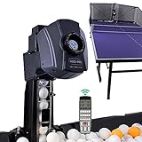 GOJLEX Tischtennis Roboter Mit Netz, Automatischer Tischtennis Ballmaschine Ping Pong Roboter Tischtennistrainer Zum Üben Und Trainieren Mit Fernsteuerung Tischtennisbällen Und Recycling-netzen