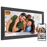 Digitaler Bilderrahmen Groß, 15.6 Zoll Frameo Digital Photo Frame - 1920x1080 IPS FHD Touchscreen Elektronischer Bilderrahmen WLAN 32GB Speicher, Digitaler Fotorahmen Weitergabe von Fotos & Videos