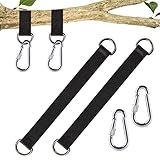 Hängematten Befestigung, 2 Stück Swing Hanging Kit Schaukel Befestigung Schaukel Aufhängung Befestigung Nylon Hanging Gurt mit 2 Schwerlast Karabinern und D-Ringen für Schaukel Hängematten