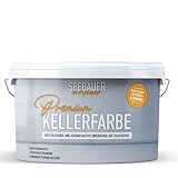 SEEBAUER diy Kellerfarbe für Innen 5L - Abwaschbare Innenfarbe Weiß - Atmungsaktiv und Umweltfreundlich