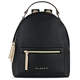 bugatti Ella Rucksack Damen Klein, Frauen Tagesrucksack, Arbeitsrucksack Alltagsrucksack in schwarz