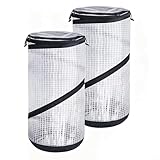 Advokingtap Mini-Gewächshaus, tragbar, PVC, für Frost und Wetter, Pop-Up-Design mit Netz-Oberseite für Belüftung und Eindringen von Wasser, 2 Stück