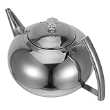 Hemobllo aus Edelstahl aus Metall Teefilterkanne Kaffeekanne für Herd Kaffee-Servierkannen Teekannen Kaffee Kaffeekanne Kaffeetischkanne Rostfreier Stahl Silber