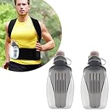 ZOYDP 2 Stück Trinkflasche Laufen, 250ml Trinkflasche zum Joggen, Sporttrinkflasche trinkflasche Klein, Wasserflaschen mit Klipp zum Einhängen, Auslaufsichere Laufflasche zum Laufen, Wandern, BPA-Frei