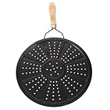 POPETPOP Topfuntersetzer mit Holzgriff Hitzebeständige Metall Topfunterlage und Isolierende Kaffeeplatte für Induktionsherde rutschfest Langlebig und Platzsparend für Zuhause