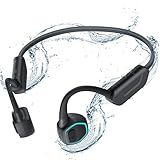 AGPTEK MP3 Player, 32 GB Knochenschall Kopfhörer Bluetooth 5.3, IPX8 Wasserdicht Open Ear Kopfhörer, Kopfhörer Schwimmen Sport MP3 Player zum Joggen, Laufen, Radfahren, Fitness, Wandern