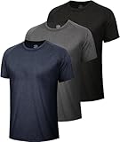 BOOJO 3 or 5er Pack Sport Tshirts Herren Schnelltrocknend Shirt Kurzarm Sportshirt Gym Funktionsshirt Männer für Fitness Trainings