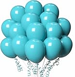 Luftballons Geburtstag [100 Stück] • 30cm Premium Ballons aus 100% Naturlatex • für Luft und Helium • Deko Dekoration Kindergeburtstag Partydeko Party, Farbe: Pastell-Blau