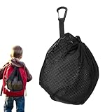 Fußball-Netztasche, hochfeste Netz-Tragetasche mit Kordelzug, multifunktional, tragbar, Ballnetz, Schultertasche mit Innentasche für Basketball, Volleyball, Fußball