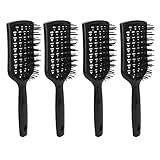 HOSEONFN für Haarbürste, belüftete Paddelbürste mit hohlem Design für schnelleres Trocknen, für alle Haartypen nass oder trocken, Entwirrung und Kopfhautmassage, inklusive 4