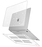 ZYB Hülle für MacBook Air 13 Zoll, Hülle für MacBook Air M1 A2337/A2179/A1932 (2020 2019 2018), Ultradünne Hartschale Schutzhülle Case für Mac Air 13 Retina, Glitzer klar