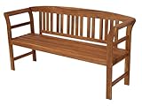 TPFGarden Gartenbank/Holzbank ROSALI 157cm 3-sitzer aus Akazie massiv | Holz von höchster Qualität | Farbton: Akazie Braun | FSC®-Zertifiziert | 1 Stück