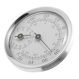 Housoutil Thermohygrometer Kleiner Hygrometer aus Kunststoff Weiß Präzises Analoges Temperatur und Feuchtigkeitsmessgerät für Innenräume Haushalt Büro Gewächshaus
