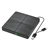 Yaeonku Externes Blu Ray CD DVD Laufwerk, USB 3.0 Typ-C 3D Bluray CD DVD Leser Schlankes optisches Bluray DVD Laufwerk für MacBook Laptop Desktop PC Laptop Kompatibel mit Mac OS Windows XP/7/8/10/11