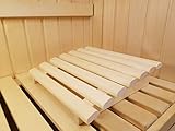 AGANDE Sauna Kopfstütze J-008 Saunakopfstütze Nackenstütze Beinauflage Rückenlehne Rückenstütze Saunazubehör Espenholz kein Nadelholz daher ohne Harz und nur wenig wärmeleitend