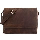 LEABAGS Oxford Leder-Umhängetasche I Laptoptasche bis 15...