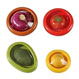 cypreason 4 Stück Obst-Gemüse-Sparer, Avocado Keeper Zwiebel Vorratsbehälter, Wiederverwendbare Kühlschrank-Aufbewahrungsbox für die Frischhaltung von Lebensmitteln