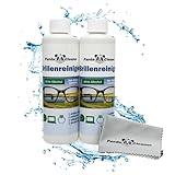 PandaCleaner Nachfüll-Set 500ml Brillenreiniger 2 x 250ml Nachfüllflasche + Brillenputztuch | ohne Alkohol | antibeschlag | streifenfrei | Auch für Displays, Monitore, Visiere geeignet