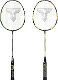 Talbot Torro Lern-Badmintonschläger ELI Teen, verkürzte Länge 63 cm, Lerngriff, Iso-Kopf, ideal für Schulsport und Training, schwarz-gelb-grün, 419614