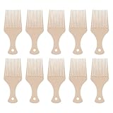 10pcs Haare Pick -Kamm, breites Zahn Afro -Frisurenkamm für lange dicke, lockige und afro -Frisuren, verhindert das Ziehen, Ziehen und schädliche Haare