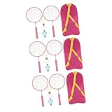 Sosoport 3 Sätze Kinderbedarf Draussen Kinderanzüge Beach-Tennis-Ball Kinderanzug Anzug Für Kinder Riesiger Tennisball Tennisbälle Für Kinder Kinder-Kits Schläger Rosa Badminton