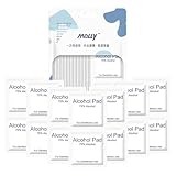 100Pcs Alkoholische Wischfektionstücher,3 x 6cm,Reinigung tücher mit Reisegröße,Einzeln Verpackt,Zum Reinigen von Mobiltelefonen,Spielzeug,Tastatur,Tisch und Stühle