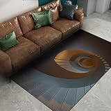 GUANMING Moderner Stil Kleiner Teppich für Wohnzimmer Schlafzimmer Küche Dekor Innen-Wendeltreppe niedriger Flor Rutschfester dünner Innen-Hausteppich 40x60cm