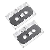 WATIIFUFU 2 Stück 30 Tonband strechband lafband bandalletes Tape Recorder sprachrekorder Kassette Rekorder-Gehäuse Standard klar mp3 30-Minuten-Aufnahmezeitbänder für Mixtape Plastik