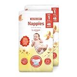 By Amazon Ultra Dry Windeln Größe 1 (2-5 kg) - MONATSBOX, Weiß, 96 Stück (2 Packungen mit 48) (Früher Unter Der Marke Mama Bear, Identisches Produkt)