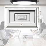 Manuell hochziehbare Projektionsleinwand, 40 Zoll, 50 Zoll, 60 Zoll, knitterfrei, Projektor-Filmleinwand, Wand-/Deckenmontage, öffentliche Anzeigeleinwand (60 Zoll, 4:3)