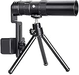 Teleskop-Monokulare, 10–300 x 40, Teleskop-Zoom, Mini-HD-Kompakt-Monokular mit Nachtsicht bei schwachem Licht, für Vogelbeobachtung, Wandern, Reisen, Sternbeobachtung