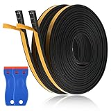 6M Dichtungsband Selbstklebend 9mmx2mm Dichtungsband für Kochfeld mit 2 Kleinem Schaber Küche Ceranfeld Dichtband Kochfeld Hitzebeständig Moosgummi Dichtung für Spülbecken Ceranfeld Herdplatte