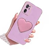 Nadoli für Xiaomi 13T Pro 3D Herz Ständer Hülle,Dünn Überzug Galvanisierte Heart Ständer Cover Weiche Silikon Kratzfest Handyhülle Schutzhülle