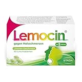 Lemocin Halsschmerztabletten -Lutschtabletten mit Limonengeschmack für Erwachsene und Kinder ab 5 Jahren- bei Beschwerden im Hals- und Rachenraum schmerzstillend & entzündungshemmend - 1 x 50 Stück