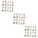 MAGICLULU 3 Sätze Christbaumschmuck Weihnachts Party Christbaumanhänger Weihnachtsanhänger Weihnachtsdekorationen Weihnachtshandwerk Aus Holz Weihnachtsholzhandwerk Paulownia 20 Stücke * 3