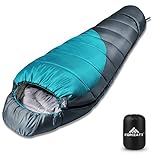 Forceatt Schlafsack, 3-4 Jahreszeiten Mumienschlafsack, Winterschlafsack ist Wasserdicht und reißfest,Produktgewicht ist 1.62kg,für Outdoor, Camping and Trekking