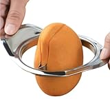 Mangoschneider - Mangoteiler Mango Slicer Schält Entkernt,Edelstahl Mango-Depitter-Trennschneider Und Teilt Die Mango In Sekunden