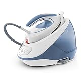 Tefal Dampfbügelstation Express Protect SV9202, leistungsstarker 7,5-Bar-Druck, Dampfstoß:520 g/Min., 1,8 L Wassertank, Smart Temp-Technologie, abnehmbarer Kalk-Kollektor, extra leise, Blau