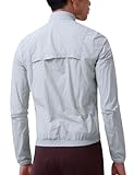 INBIKE Windjacke Fahrradjacke Herren Dünn Fahrrad Leicht Sommer Atmungsaktive Winddicht Reflektierend Laufjacke Sport Rennrad City Freizeit MTB Grau L