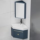Eckwaschbecken für Badezimmer, Wandmontage, platzsparender Waschtisch für kleine Räume, ideal für Badrenovierungen und kompakte Bereiche