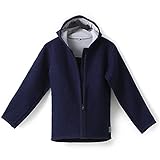 gipfelsport Walkjacke aus 100% Schurwolle - Wolljacke für Kinder, Baby | Merino Wollwalk Jacke mit Reißverschluss aus Wollfleece, Merinowolle | Navy, 122/128