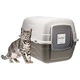 GarPet Katzenklo mit Deckel Schaufel Aktivkohlefilter - Haube kippbar - große XXL Katzentoilette Katzen WC Hauben Toilette Klo Outdoor