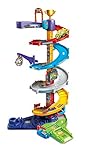 VTech Tut Tut Baby Flitzer - 2-in-1 Turboturm – Großes Turm-Spielset mit 2 Aufbaumöglichkeiten, Turborenner, Weichen, Falltür u. v. m. – Für Kinder von 1-5 Jahren