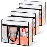 Transparente Kleideraufbewahrungstaschen, Vinyl-Bettdecken-Aufbewahrungstaschen, Schrank-Organizer und Aufbewahrungsbehälter, Umzugstaschen mit verstärktem Griff für Bettwäsche, Kleidung, Bettdecken,