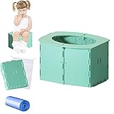 Faltbares töpfchen kinder,Töpfchen für kinder unterwegs,Baby potty travel,Portable toilette für kinder,Baby WC Töpfchen,Töpfchen für Kinder,Baby Potty,kinder töpfchen,Babytopf WC(grün)