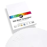 perfect ideaz • 100 Blatt Ton-Papier DIN-A5, Weiß, 120 g/m², MADE IN GERMANY, Blauer Engel zertifiziert