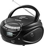 G Keni Tragbarer CD Spieler Boombox mit Bluetooth, AM/FM Radio, CD Boombox Unterstützung USB, SD, MMC Laufwerk, Aux Eingang, Kopfhörerbuchse, Lautstärke Stereo Sound, LCD Display, Netz und Batterie