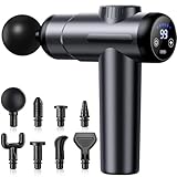 GQBVPN Massage Pistole, Massage Gun Percussion Muskel Massagegerät mit 99 Geschwindigkeiten Einstellbar Masagepistoll Mit 8 Massageköpfen