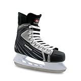 Botas - Attack 181 - Herren Eishockeyschlittschuhe | Hergestellt in Europa (Tschechische Republik) | Farbe: Schwarz mit Silber, Erwachsene 10