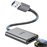 uni USB 3.0 Kartenleser 2in1 SD Kartenlesegeräte Card Reader aus Alumunimgehäuse und Nylonkabel, USB 3.0 Karten-Adapter für SD/Micro SD/TF/SDHC/SDXC/MMC, kompatibel mit Windows/Mac/OS usw.